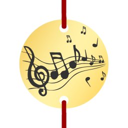 Martisor Bratara Inox Banut Auriu Sunete