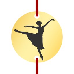 Martisor Bratara Inox Banut Auriu Balerina