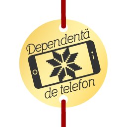 Martisor Bratara Inox Banut Auriu Dependenta de Telefon