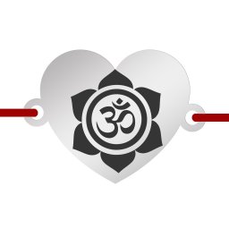 Martisor Bratara Inox Inima Argintie Chakra Coroanei