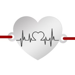 Martisor Bratara Inox Inima Argintie Ritm Cardiac Inima