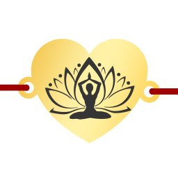 Martisor Bratara Inox Inima Aurie Yoga Lotus