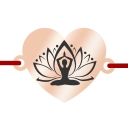 Martisor Bratara Inox Inima Rose Gold Yoga Lotus