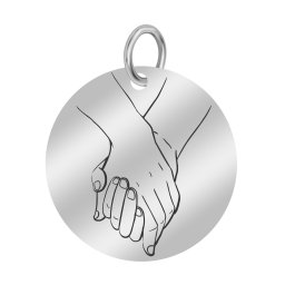 Martisor Pandantiv Inox Banut Argintiu Tinutul de Mana
