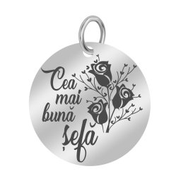 Martisor Pandantiv Inox Banut Argintiu Buna Sefa