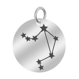 Martisor Pandantiv Inox Banut Argintiu Constelatie Balanta