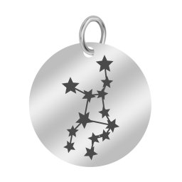 Martisor Pandantiv Inox Banut Argintiu Constelatie Fecioara