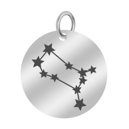 Martisor Pandantiv Inox Banut Argintiu Constelatie Gemeni