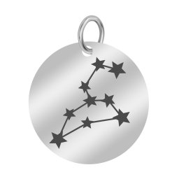 Martisor Pandantiv Inox Banut Argintiu Constelatie leu