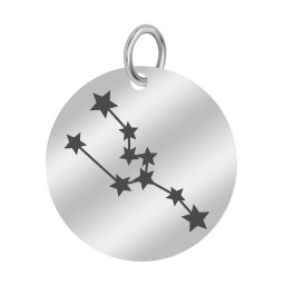 Martisor Pandantiv Inox Banut Argintiu Constelatie Taur