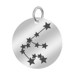 Martisor Pandantiv Inox Banut Argintiu Constelatie Varsator
