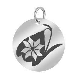 Martisor Pandantiv Inox Banut Argintiu Ghiocel Motive Traditionale