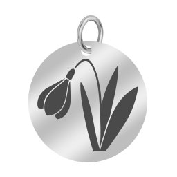 Martisor Pandantiv Inox Banut Argintiu Ghiocelul Perfect