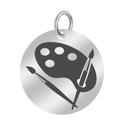 Martisor Pandantiv Inox Banut Argintiu Paleta Pictura