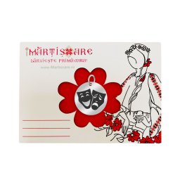 Martisor Pandantiv Inox Banut Argintiu Masti Teatru