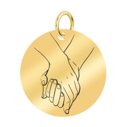 Martisor Pandantiv Inox Banut Auriu Tinutul de Mana