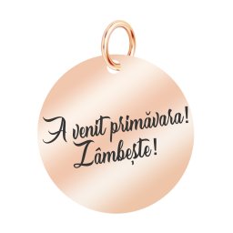 Martisor Pandantiv Inox Banut Rose Gold A Venit Primavara