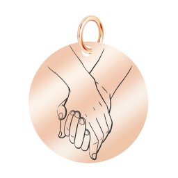 Martisor Pandantiv Inox Banut Rose Gold Tinutul de Mana