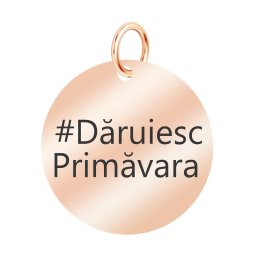 Martisor Pandantiv Inox Banut Rose Gold Daruiesc Primavara