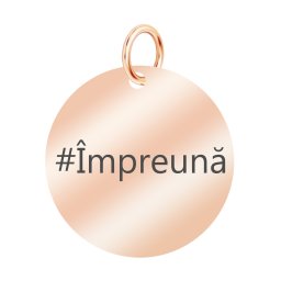 Martisor Pandantiv Inox Banut Rose Gold Impreuna