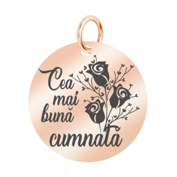 Martisor Pandantiv Inox Banut Rose Gold Buna Cumnata