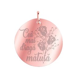 Martisor Pandantiv Inox Banut Rose Gold Draga Matusa