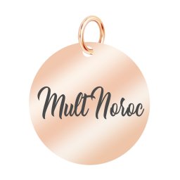 Martisor Pandantiv Inox Banut Rose Gold Mult Noroc