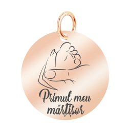 Martisor Pandantiv Inox Banut Rose Gold Primul Meu Martisor