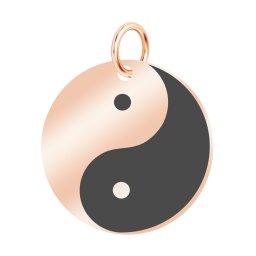 Martisor Pandantiv Inox Banut Rose Gold Yin Yang