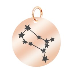 Martisor Pandantiv Inox Banut Rose Gold Constelatie Gemeni