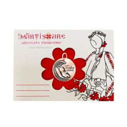 Martisor Pandantiv Inox Banut Rose Gold Te Iubesc Mama Desen