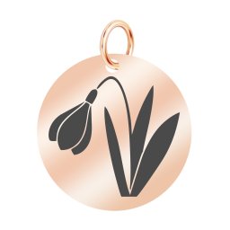 Martisor Pandantiv Inox Banut Rose Gold Ghiocelul Perfect