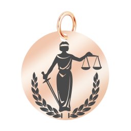 Martisor Pandantiv Inox Banut Rose Gold Doamna Justitie