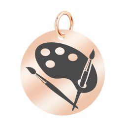 Martisor Pandantiv Inox Banut Rose Gold Paleta Pictura