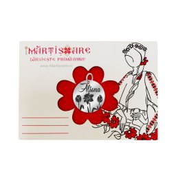 Martisor Pandantiv Inox Banut Argintiu Nume Aliona