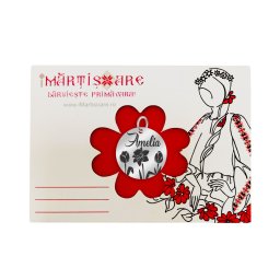 Martisor Pandantiv Inox Banut Argintiu Nume Amelia