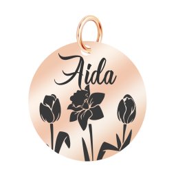 Martisor Pandantiv Inox Banut Rose Gold Nume Aida