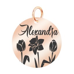 Martisor Pandantiv Inox Banut Rose Gold Nume Alexandra