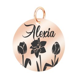 Martisor Pandantiv Inox Banut Rose Gold Nume Alexia