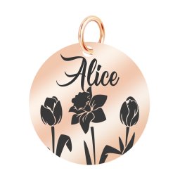 Martisor Pandantiv Inox Banut Rose Gold Nume Alice