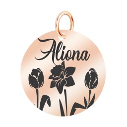 Martisor Pandantiv Inox Banut Rose Gold Nume Aliona
