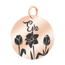 Martisor Pandantiv Inox Banut Rose Gold Nume Eva