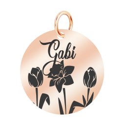 Martisor Pandantiv Inox Banut Rose Gold Nume Gabi