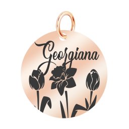 Martisor Pandantiv Inox Banut Rose Gold Nume Georgiana