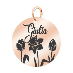 Martisor Pandantiv Inox Banut Rose Gold Nume Giulia