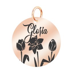 Martisor Pandantiv Inox Banut Rose Gold Nume Gloria