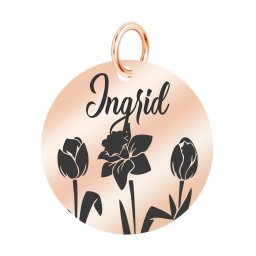Martisor Pandantiv Inox Banut Rose Gold Nume Ingrid
