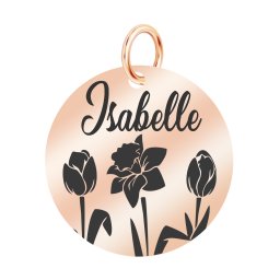 Martisor Pandantiv Inox Banut Rose Gold Nume Isabelle