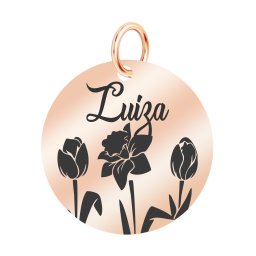 Martisor Pandantiv Inox Banut Rose Gold Nume Luiza