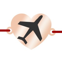 Martisor Bratara Inox Inima Rose Gold Avion